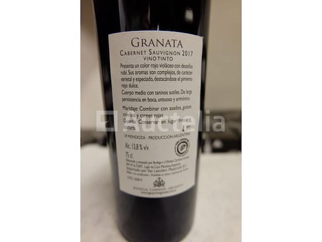 120 flessen rode wijn 75 cl - argentinië granata cabernet sauvignon 2017 - afbeelding 4 van  4