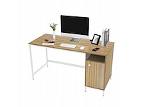 120 x 60 computerbureau met planken - afbeelding 1 van  6