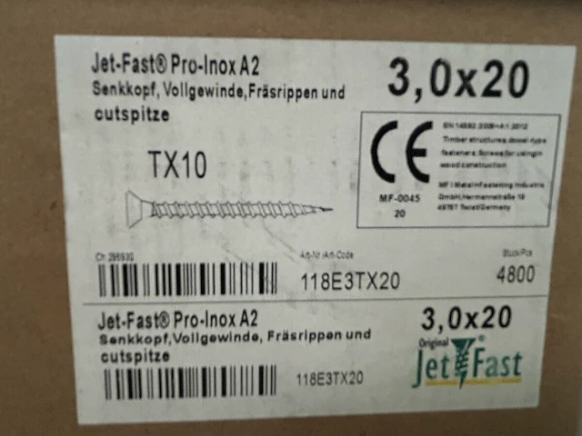 120 x doos schroeven jetfast - afbeelding 2 van  3