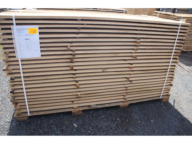 1,22 m³ eiken planken 22mm - afbeelding 1 van  4