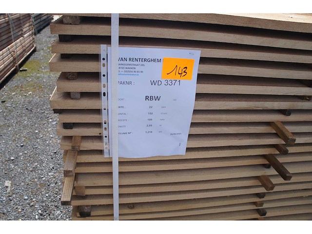 1,22 m³ eiken planken 22mm - afbeelding 2 van  4