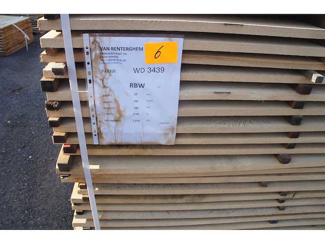 1,22 m³ eiken planken 22mm - afbeelding 2 van  4