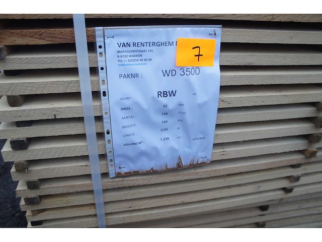1,22 m³ eiken planken 22mm - afbeelding 2 van  5