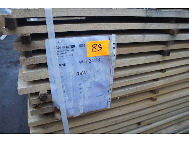 1,22 m³ eiken planken 22mm - afbeelding 1 van  4