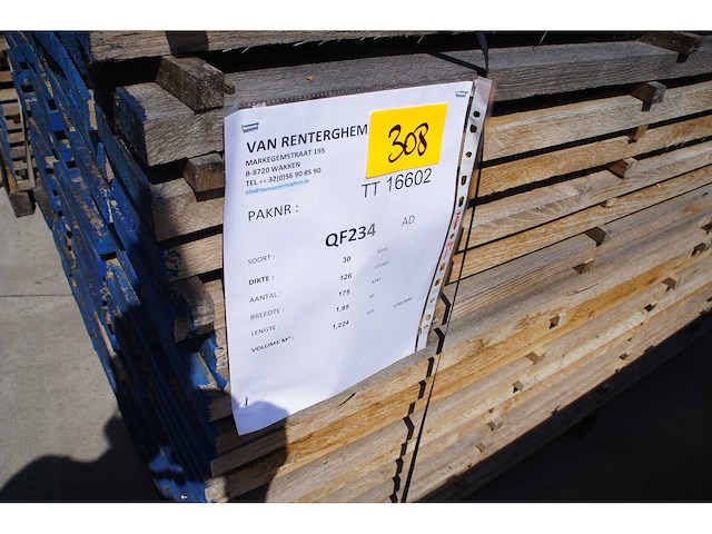 1,22 m³ eiken planken 30mm rustiek - afbeelding 2 van  4