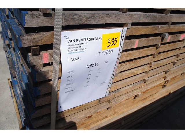 1,22 m³ eiken planken 30mm rustiek - afbeelding 2 van  3