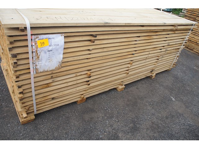 1,23 m³ eiken planken 22mm - afbeelding 1 van  4