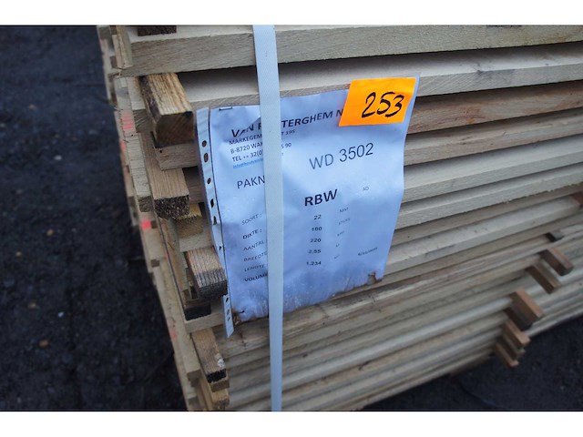1,23 m³ eiken planken 22mm - afbeelding 2 van  3