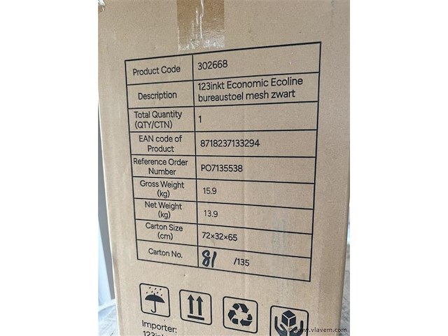 123inkt economic ecoline bureaustoel - afbeelding 1 van  2