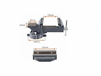 125 mm roterende bankschroef met anvil 360 powermat - afbeelding 3 van  3