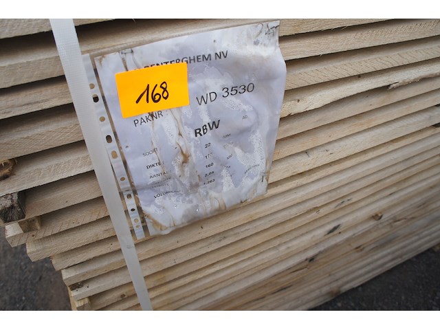1,26 m³ eiken planken 22mm - afbeelding 2 van  3