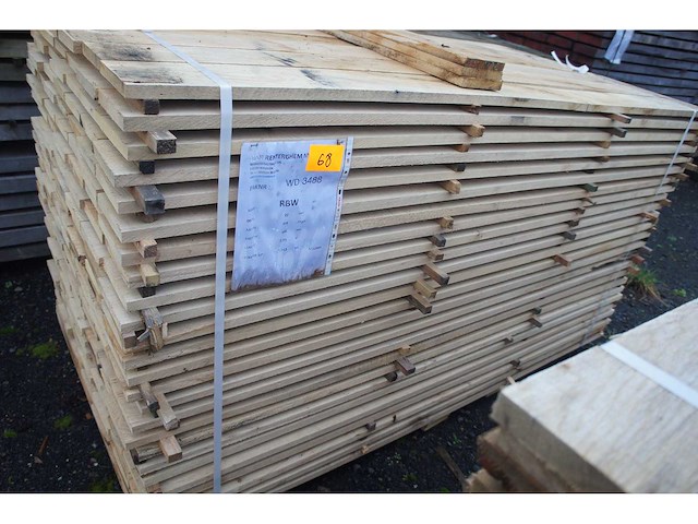 1,26 m³ eiken planken 22mm - afbeelding 1 van  4