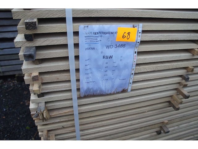 1,26 m³ eiken planken 22mm - afbeelding 2 van  4