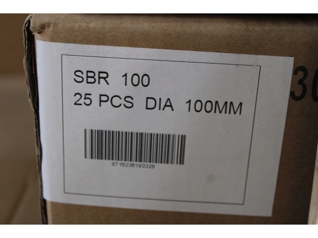 126 x ophangbeugels met rubber ø100 - afbeelding 1 van  2