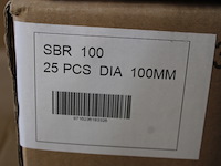 126 x ophangbeugels met rubber ø100 - afbeelding 1 van  2