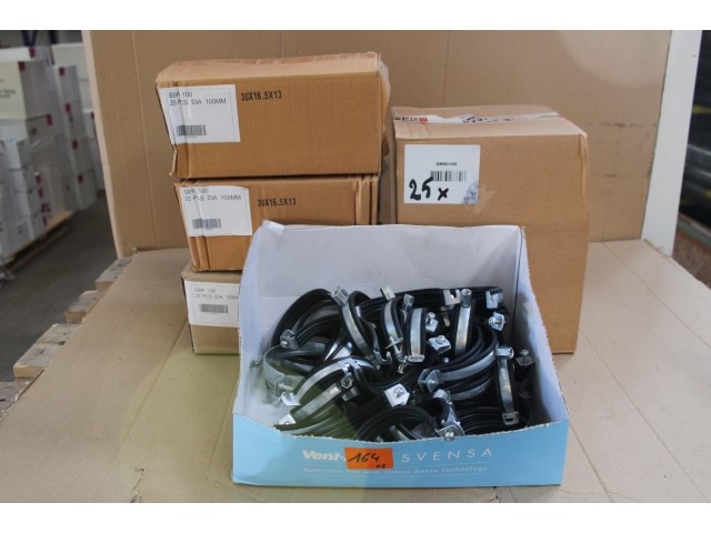 126 x ophangbeugels met rubber ø100 - afbeelding 2 van  2