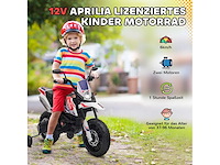 12v elektrische motorfiets voor kinderen met aandrijfwielen, led-verlichting, muziek - afbeelding 5 van  10