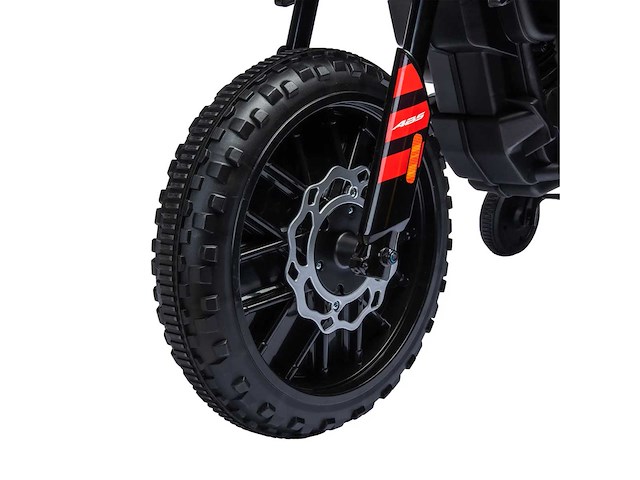 12v elektrische motorfiets voor kinderen met aandrijfwielen, led-verlichting, muziek - afbeelding 9 van  10