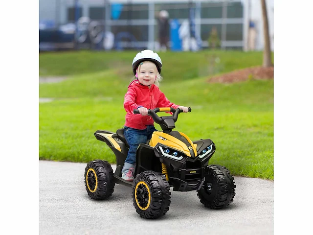 12v elektrische quad voor kinderen, elektrische auto voor kinderen, 2 motoren, 2 versnellingen van 3-6 km/u, led-koplampen - afbeelding 1 van  5