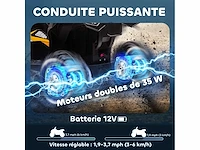 12v elektrische quad voor kinderen, elektrische auto voor kinderen, 2 motoren, 2 versnellingen van 3-6 km/u, led-koplampen - afbeelding 4 van  5
