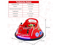 12v kinderbotsauto met 360° rotatie, muziek, verlichting en afstandsbediening - afbeelding 5 van  10