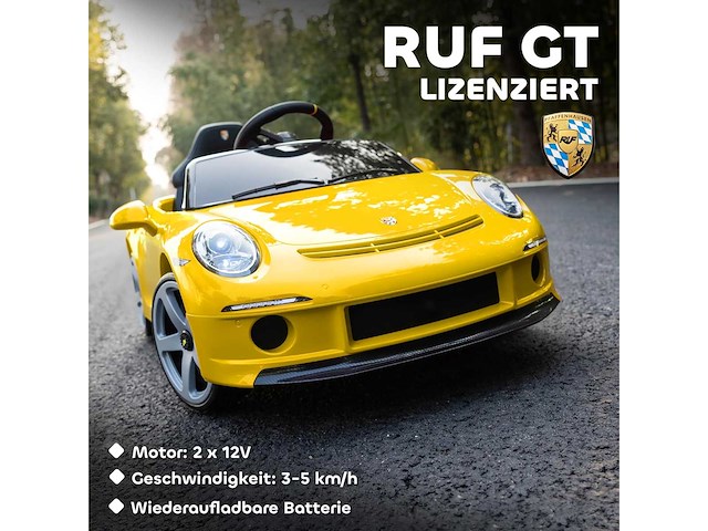 12v kinderelektrische auto met 2,4ghz afstandsbediening, 2 motoren - afbeelding 3 van  8