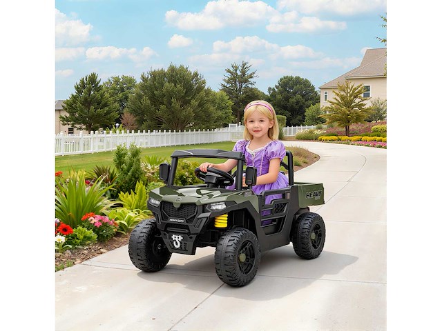 12v kinderen elektrische auto met afstandsbediening, ophanging, kofferbak en muziek, leeftijd 3-8 jaar - afbeelding 2 van  10