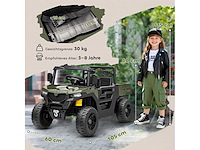 12v kinderen elektrische auto met afstandsbediening, ophanging, kofferbak en muziek, leeftijd 3-8 jaar - afbeelding 4 van  10