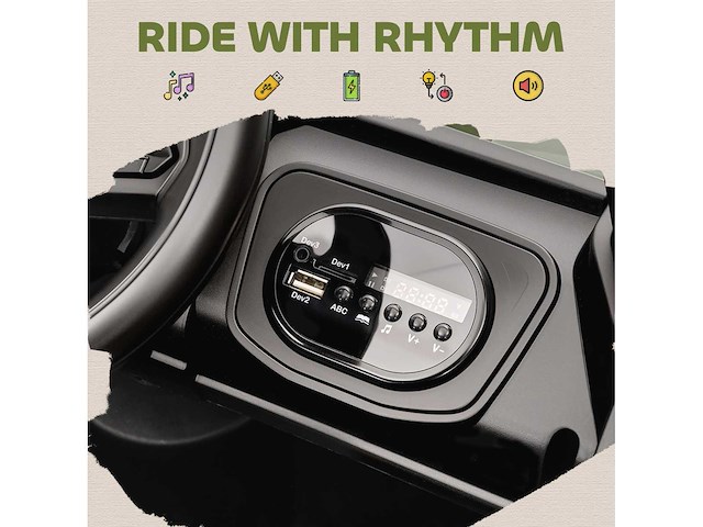 12v kinderen elektrische auto met afstandsbediening, ophanging, kofferbak en muziek, leeftijd 3-8 jaar - afbeelding 5 van  10