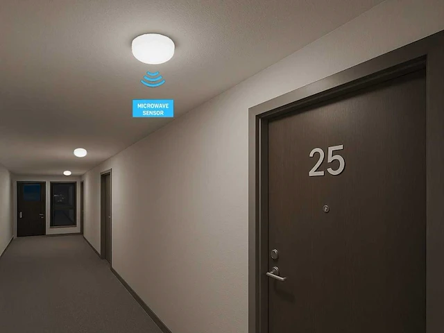 12w 4000k opbouw led panelen waterdicht brandwerend met sensor(6x) - afbeelding 6 van  7