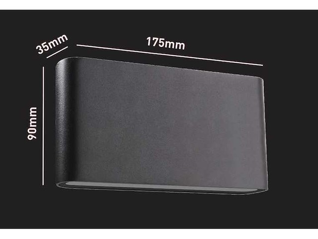 12w led wandlamp duo licht waterdicht 17.5cm(4x) - afbeelding 11 van  11