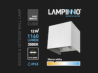 12w led wandlamp kubus duo licht verstelbaar waterdicht (8x) - afbeelding 8 van  9