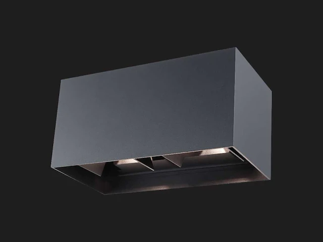 12w led zwart wandlamp 4 licht verstelbaar waterdicht(8x) - afbeelding 4 van  7