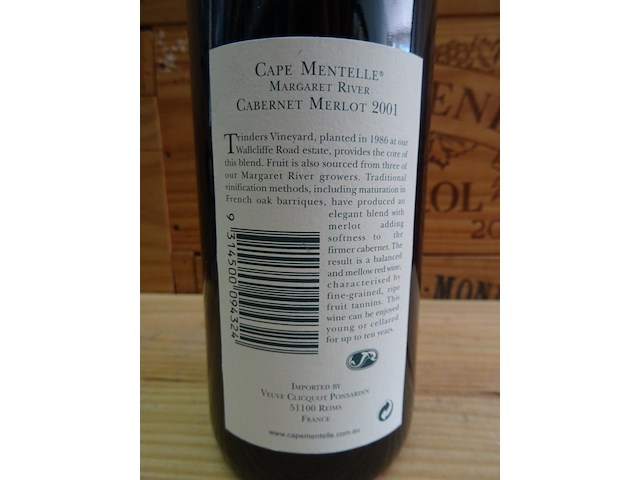 12x 75cl cape mentelle 2001 - afbeelding 3 van  4