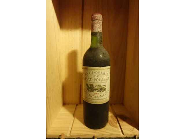 12x 75cl chateau la closerie du grand poujeux moulis 1975 - afbeelding 1 van  4