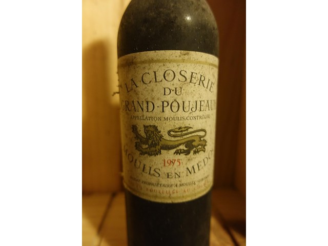 12x 75cl chateau la closerie du grand poujeux moulis 1975 - afbeelding 2 van  4
