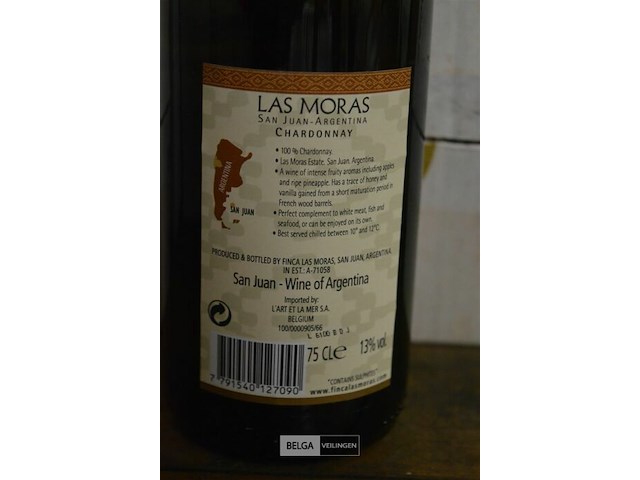 12x 75cl las moras chardony - afbeelding 3 van  3