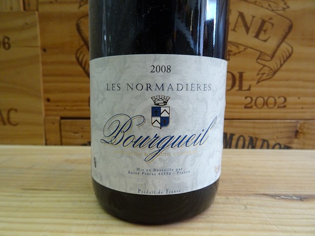 12x 75cl les normandières bourgueil 2008 - afbeelding 2 van  3