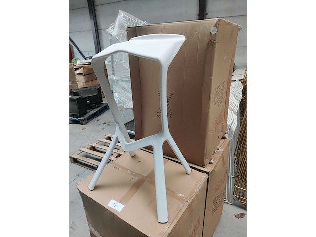 12x barstoel wit nieuw (12x) - afbeelding 3 van  3