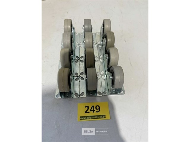 12x bokwiel diameter 50mm - plaat 55x55mm - hoogte 65mm - 35kg - afbeelding 2 van  3