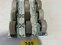 12x bokwiel diameter 50mm - plaat 55x55mm - hoogte 65mm - 35kg - afbeelding 2 van  3