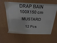 12x douchehanddoek mosterd - afbeelding 4 van  5