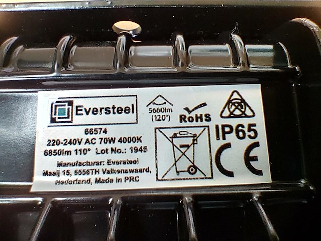 12x eversteel led breedstraler 70 watt - afbeelding 3 van  3