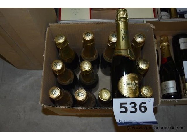 12x fles champagne, perrier-jouët, grand brut, 37,5cl - afbeelding 1 van  2