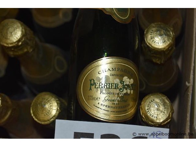 12x fles champagne, perrier-jouët, grand brut, 37,5cl - afbeelding 2 van  2
