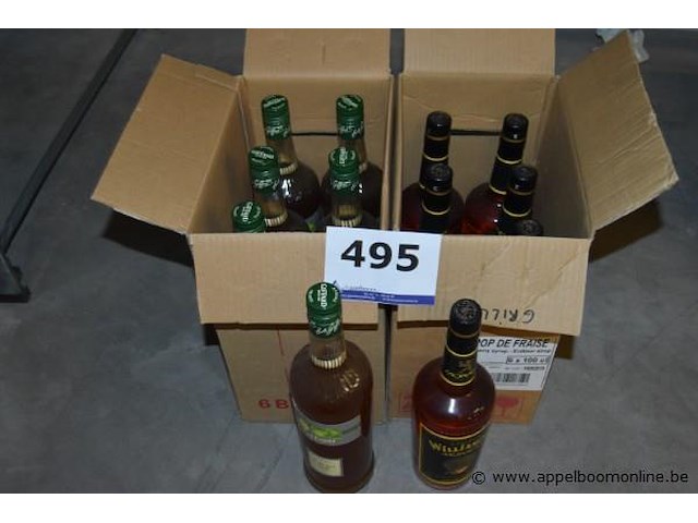 12x fles, giffard sirop citron vert en morand liqueur williamine - afbeelding 1 van  2