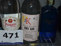 12x fles gin en rum, o.a. hendrick's, pampero, k, bluecoat, 70cl - afbeelding 3 van  4