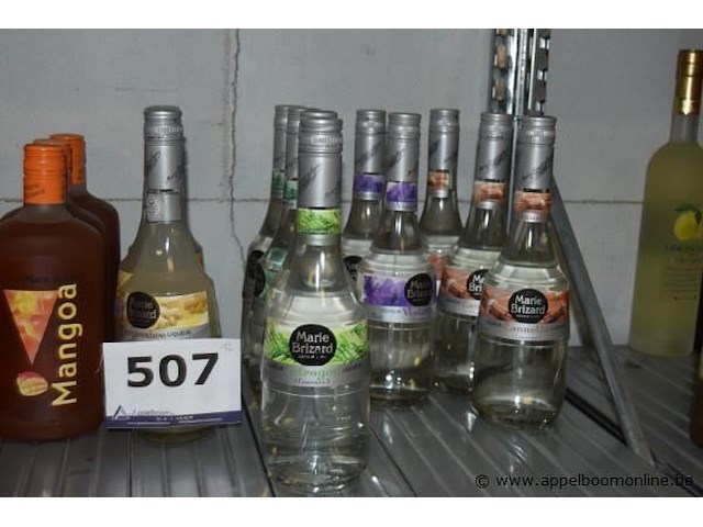 12x fles likeur, marie brizard, diverse smaken - afbeelding 1 van  3