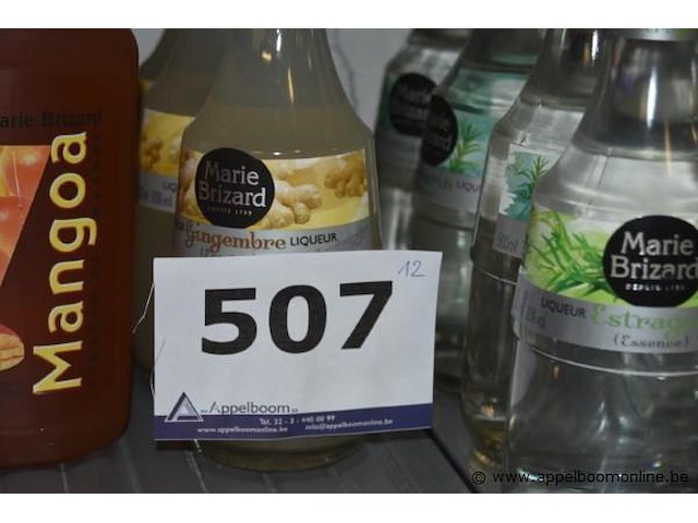 12x fles likeur, marie brizard, diverse smaken - afbeelding 3 van  3