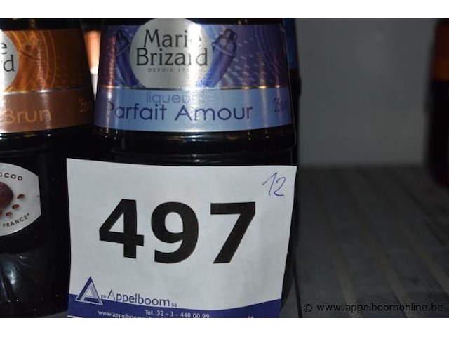 12x fles, marie brizard, diverse siropen en likeuren - afbeelding 3 van  3